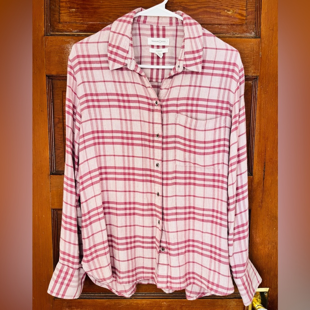Treasure & Bond Pink Flannel